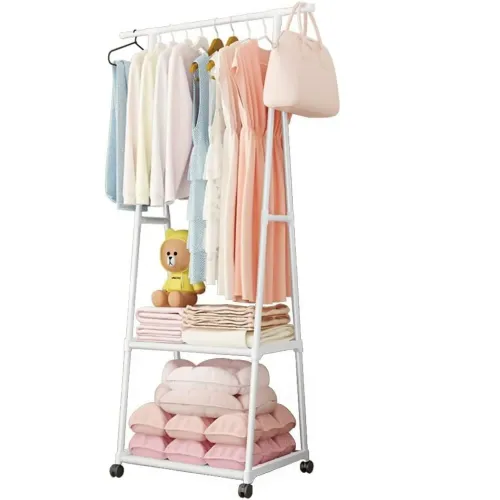PENTHA Organizador Colgador De Ropa Armable Perchero Movible Blanco