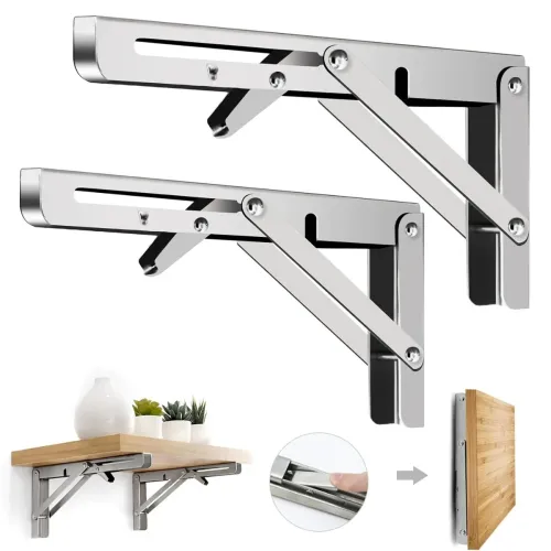PENTHA Repisa, Soporte, Ángulo Plegable Push 30cm Pack X4