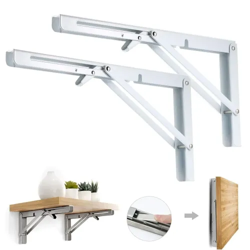 PENTHA Repisa, Soporte, Ángulo Plegable Push 40cm Pack X2