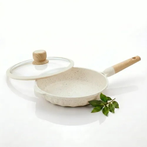 ALEMANGRUNF Sartén Alemangrunf Con Revestimiento En Mármol 22cm - Crema