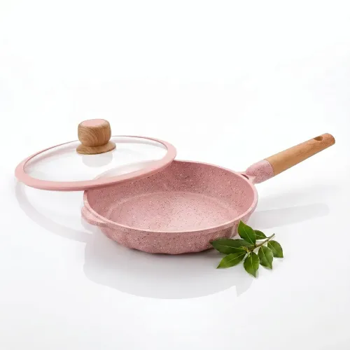 ALEMANGRUNF Sartén Alemangrunf Con Revestimiento En Mármol 24cm - Rosado