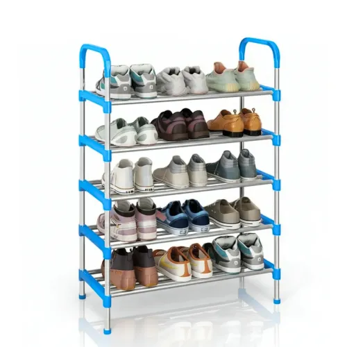 PENTHA Zapatera De 5 Niveles Estante Organizador Armable Azul