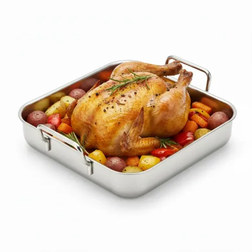 PENTHA Fuente Bandeja Acero Inoxidable Cuadrada 21.5cm