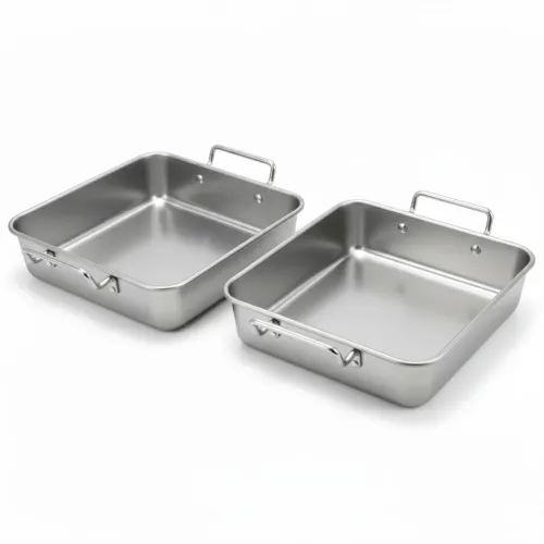 PENTHA Fuente Bandeja Acero Inoxidable Cuadrada 21.5cm Pack X2
