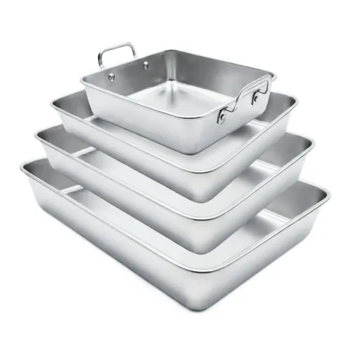 PENTHA Set De 4 Bandejas Para Horno De Acero Inoxidable 20, 30, 35 Y 42cm