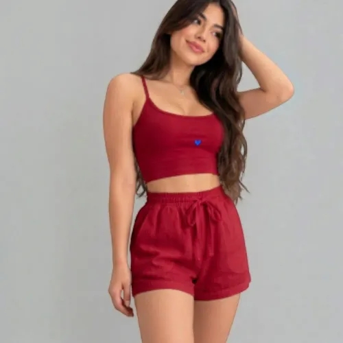 ANGELS Short Mujer Acanelado Kitty Pam