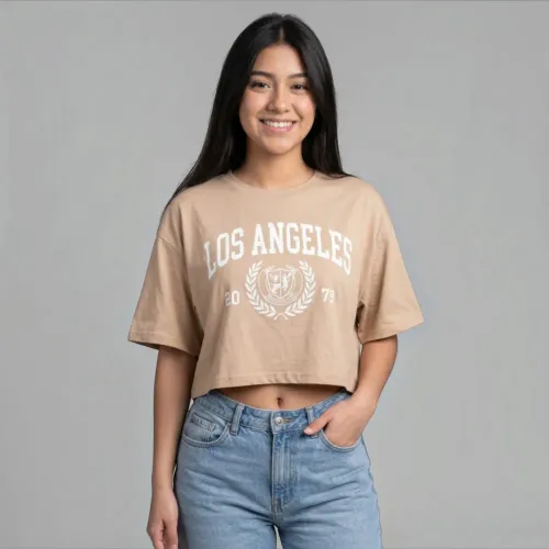 ANGELS Polo Crop Mujer Katritata Los An