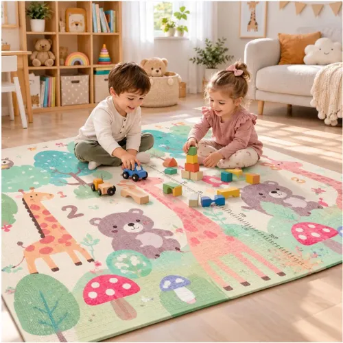 GENERICO Piso Tapete Infantil Acolchado Antideslizante 200x180cm Bebés Y Niños Diseño Aleatorio