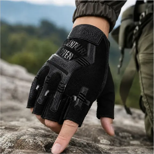 GENERICO Guantes Táctical Para Moto Outdoor Adventure Antideslizantes Protección Pvc