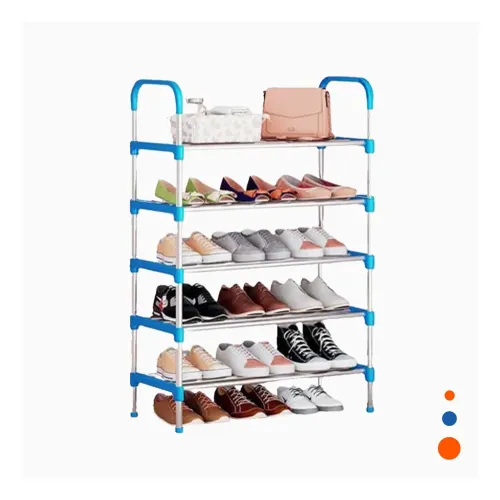 GENERICO Zapatera Vertical Celeste 5 Niveles Estructura
