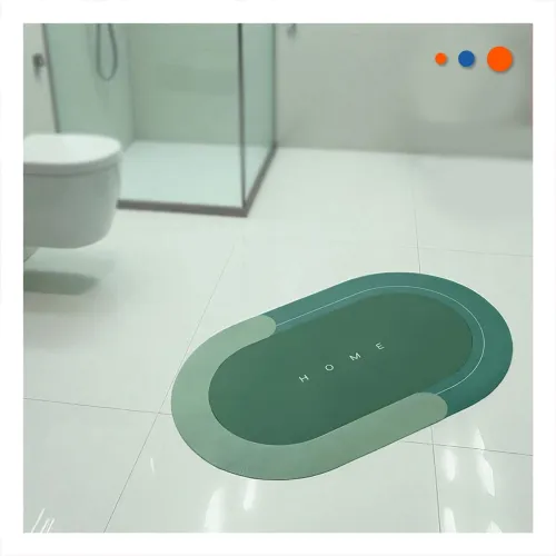 GENERICO Tapete Decorativo Home Verde Material Resistente