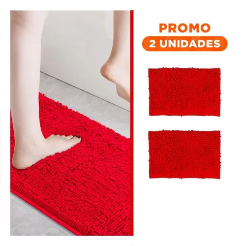 GENERICO Pack2 Protector Rectangular Microfibra 40x60cm Rojo