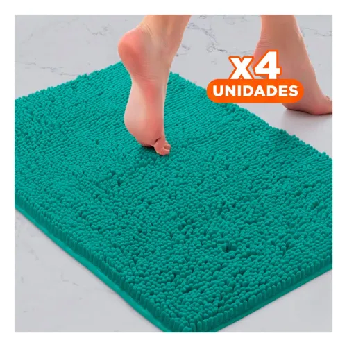 GENERICO Pack4 Protector Decorativo Microfibra 40x60cm Verde