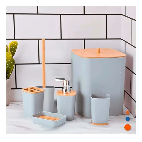 GENERICO Organizador Compacto 6 Piezas Gris Material