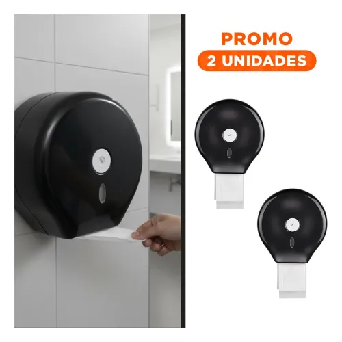 GENERICO Pack2 Organizador De Papel Higienico Jumbo Negro