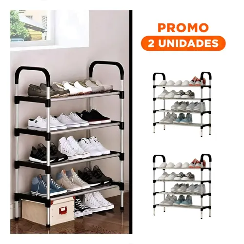 GENERICO Pack2 Soporte Vertical 4 Niveles Para Zapatos