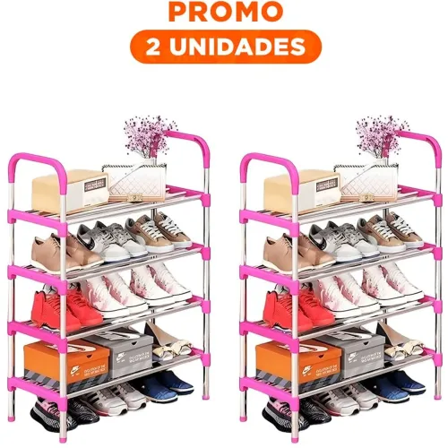 GENERICO Pack2 Soporte Vertical 4 Niveles Para Zapatos