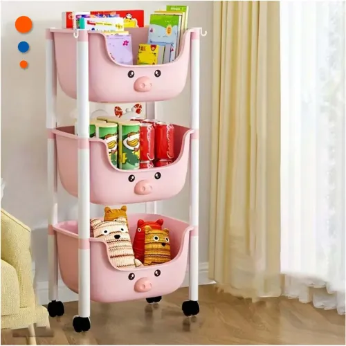GENERICO Organizador Kawaii 3 Niveles Diseno Chancho
