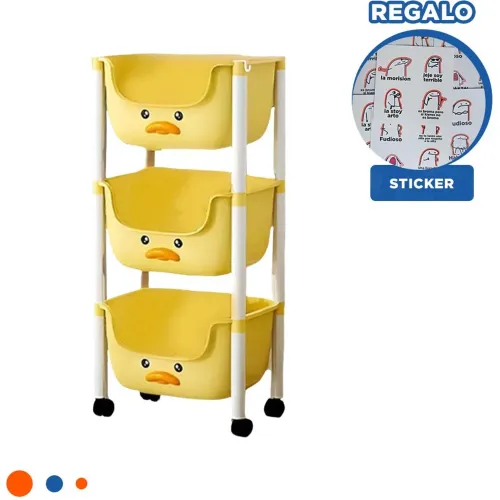 GENERICO Organizador Kawaii 3 Niveles Estructura Resistente