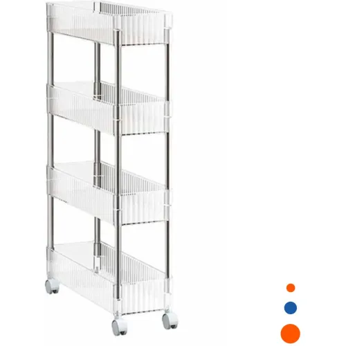 GENERICO Carrito Lateral 4 Niveles Con 4 Ruedas Organizador