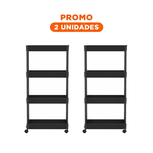 GENERICO Pack2 Estructura Lateral De 4 Niveles Con 4 Ruedas