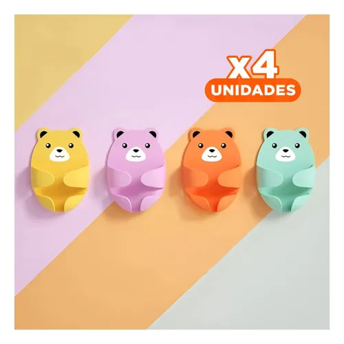 GENERICO Pack4 Soporte De Pared Dibujos Animados Con Diseño