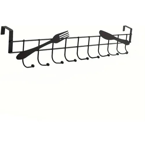 GENERICO Colgador Para Detras De Puertas 45x10 Cm Negro