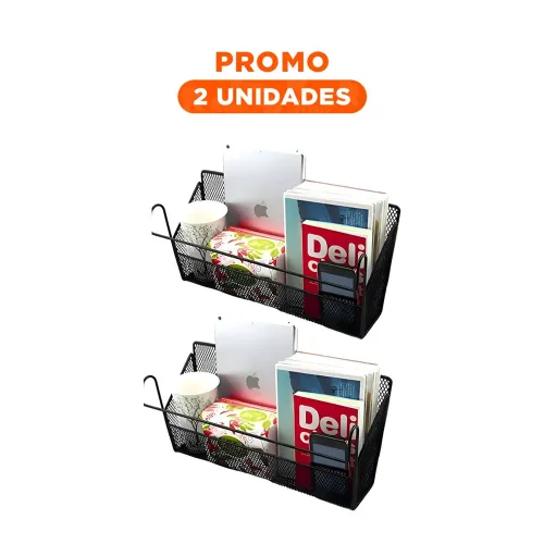 GENERICO Pack2 Organizador De Malla 26x8x13 Cm De Negro