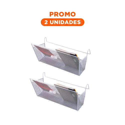GENERICO Pack2 Organizador De Malla 26x8x13 Cm De Blanco