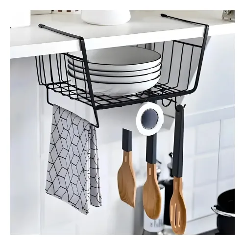 GENERICO Cesto Flotante Metalico 28,5x20x27 Cm Negro