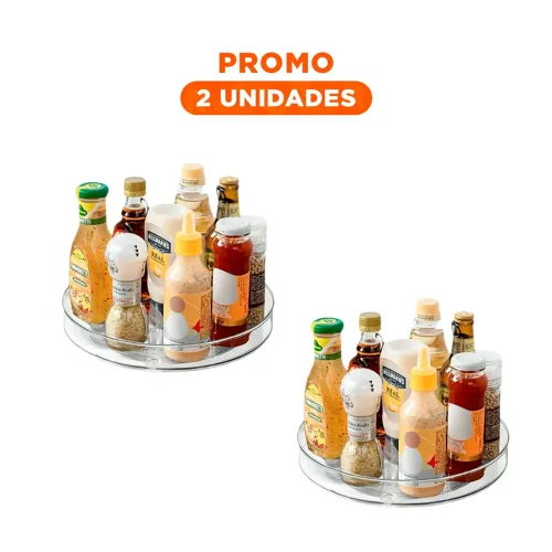 GENERICO Pack2 Plato Giratorio De Almacenamiento 29x3.5cm
