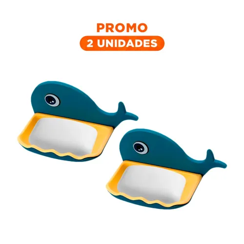 GENERICO Pack2 Base Ballena Porta Jabon Plastico Funcional