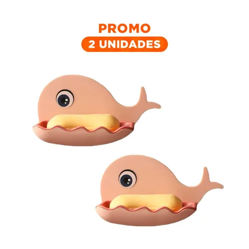 GENERICO Pack2 Base Ballena Porta Jabon Plastico Funcional