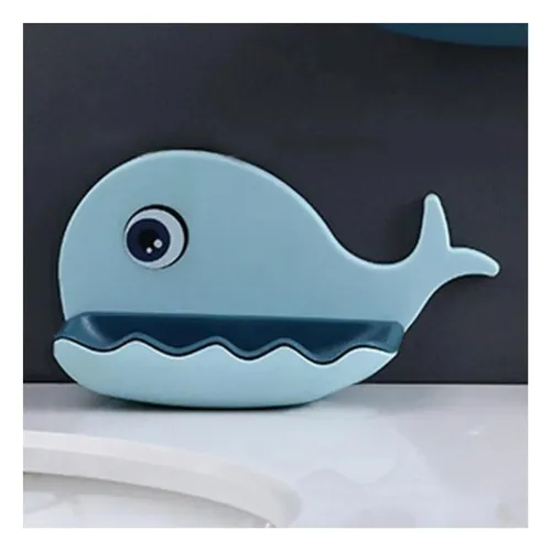GENERICO Jabonera En Forma De Ballena Celeste Comodo