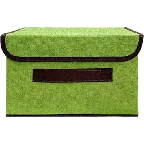 GENERICO Caja De Almacenaje Tela Verde 25x19x16cm