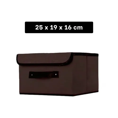 GENERICO Caja De Almacenaje Tela Negro 25x19x16cm