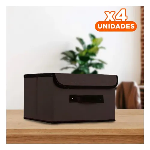 GENERICO Pack4 Modulo Textil Negro 25x19x16cm Para Ropa