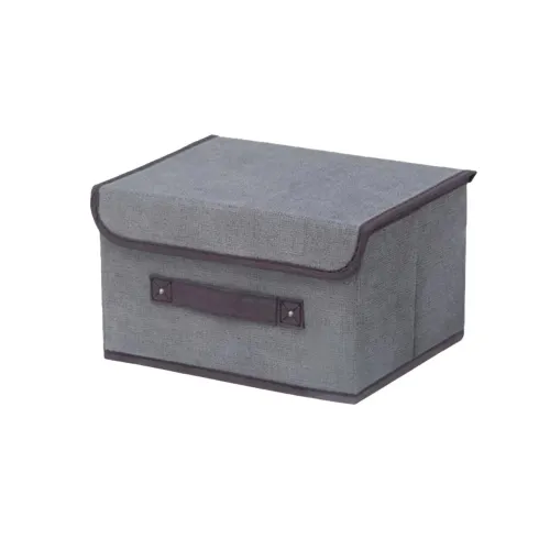 GENERICO Caja De Almacenaje Tela Plomo 25x19x16cm