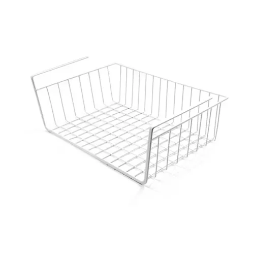 GENERICO Cesto De Almacenaje Metalico Blanco 29x20x27cm