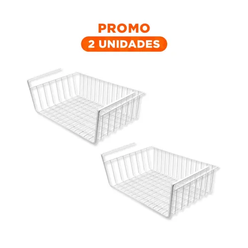 GENERICO Pack2 Rejilla Flotante Metalica Blanco 29x20x27cm