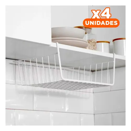 GENERICO Pack4 Rejilla Aerea Metalica Blanco 29x20x27cm