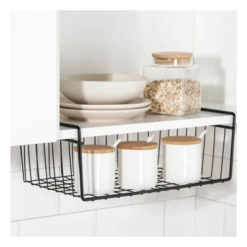 GENERICO Cesto Flotante Metalico Negro 29x20x27cm Para Orden
