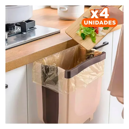 GENERICO Pack4 Cesto Colapsable Beige Para Espacios