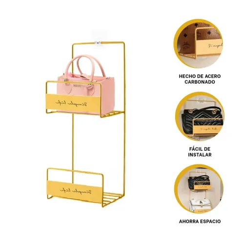 GENERICO Organizador De Carteras Amarillo De 2 Niveles