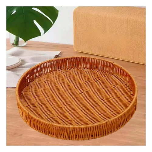 GENERICO Bandeja Tejida Circular 35cm Color Marron