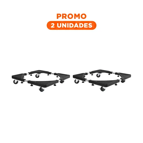GENERICO Pack2 Soporte De Acero Negro Para Muebles Bajos