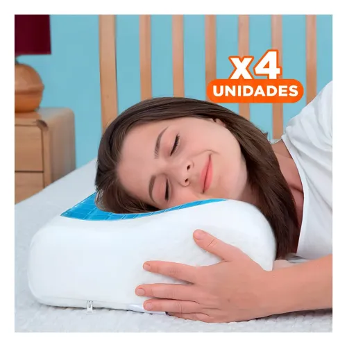 GENERICO Pack4 Respaldo Cervical Ortopedico Con Gel