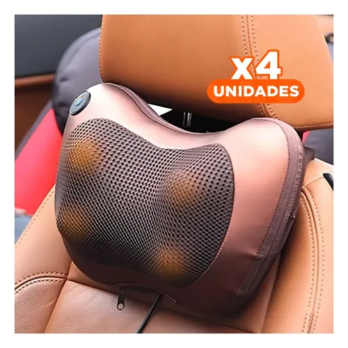 GENERICO Pack4 Cojin Lumbar Masajeador Con Calor
