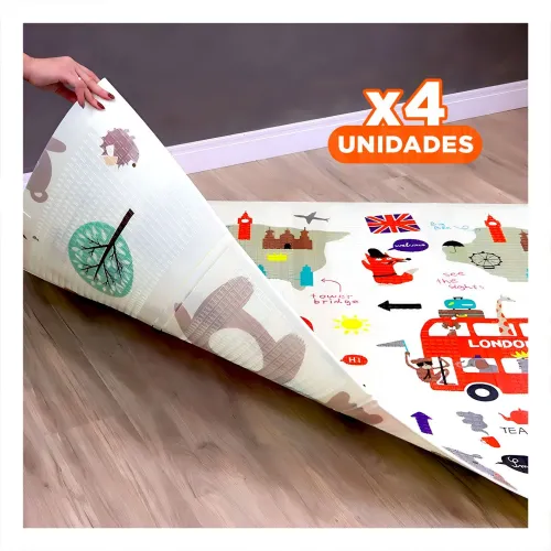 GENERICO Pack4 Alfombrilla Decorativa De Hogar Para Casa