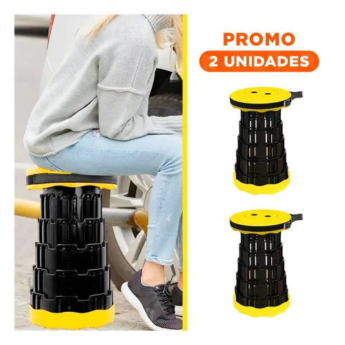 GENERICO Pack2 Silla Compacta Portatil Con Doble Seguro